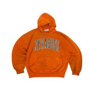 Vtg thrashed 90s Syracuse university M.J. Soffe orange collegiate hoodie stained
